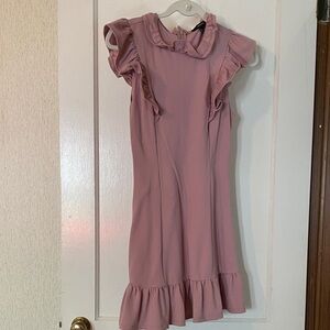 Forever 21 Pink Dress with Ruffle Sleeves